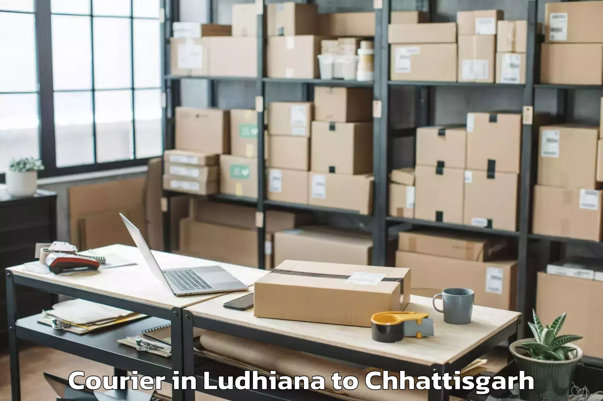 Top Ludhiana to Bindranavagarh Gariyaband Courier Available